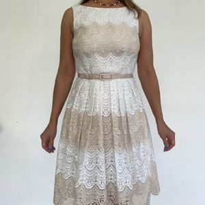 Summer dress in white/cream, size 2